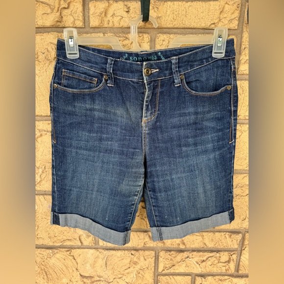 Sonoma Bermuda, modern Denim Shorts Size 8 - Picture 1 of 6